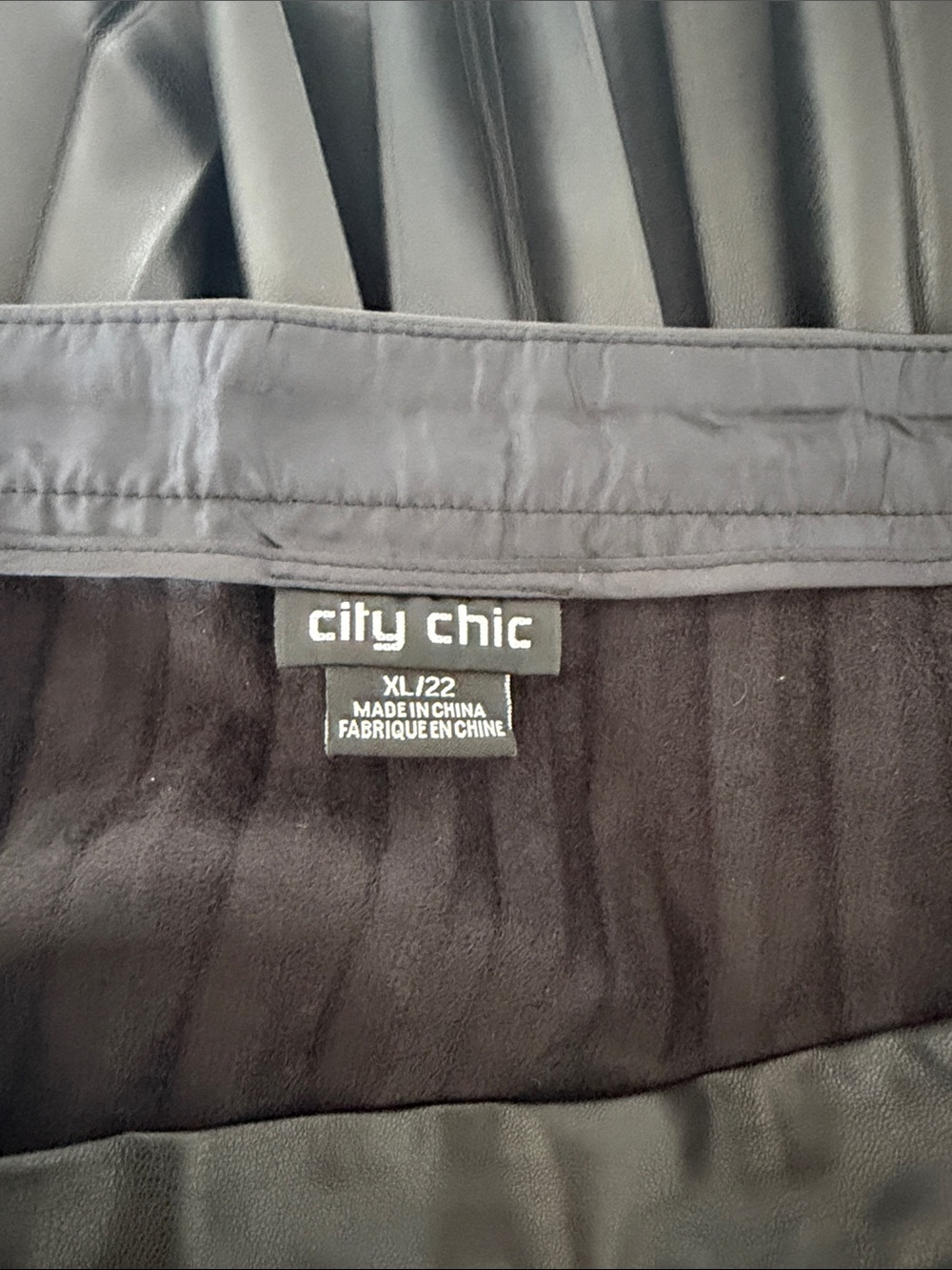City Chic Black Pleated Midi Skirt - Picture 3 of 3